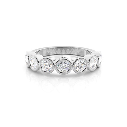 Full Bezel Setting Half Eternity Diamond Ring