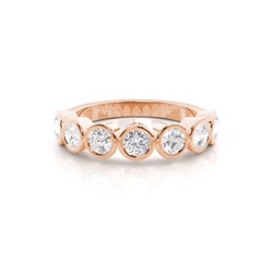 Full Bezel Setting Half Eternity Diamond Ring