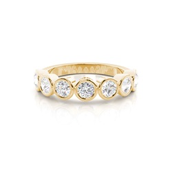 Full Bezel Setting Half Eternity Diamond Ring