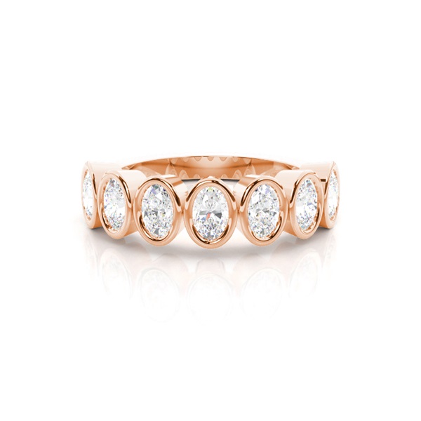 Full Bezel Setting Half Eternity Diamond Ring