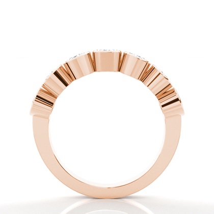Rose Gold Half Eternity Diamond Rings