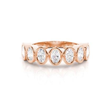 Rose Gold Half Eternity Diamond Rings