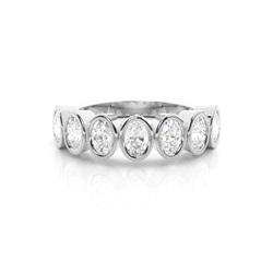 Full Bezel Setting Half Eternity Diamond Ring