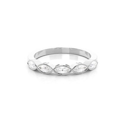 Full Bezel Setting Half Eternity Diamond Ring