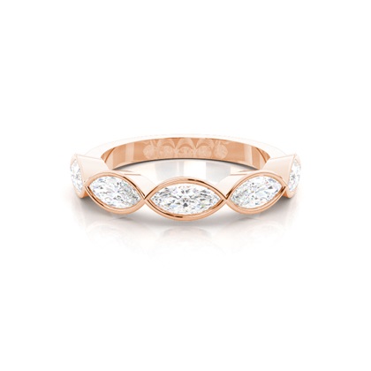 Rose Gold Half Eternity Diamond Rings