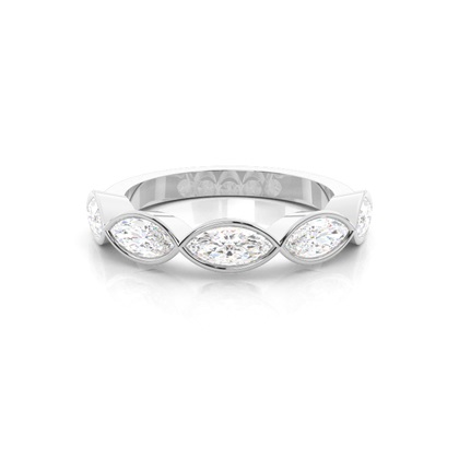 Platinum Diamond Half Eternity Rings