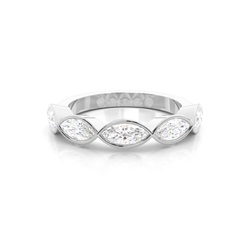 Full Bezel Setting Half Eternity Diamond Ring