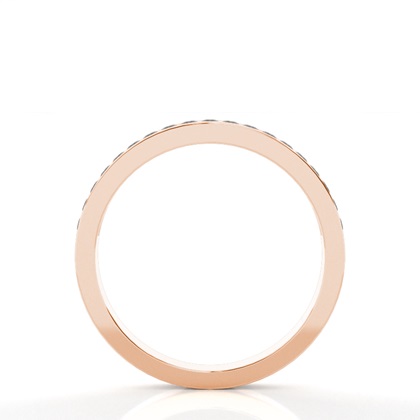 Halb Eternity Schwarzer Diamant Ring in einer Kanalfassung