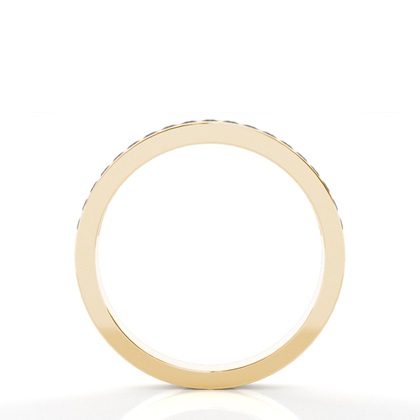 Halb Eternity Schwarzer Diamant Ring in einer Kanalfassung