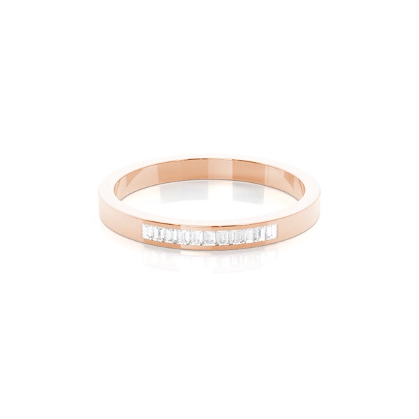 Channel Setting Half Eternity Diamond Ring