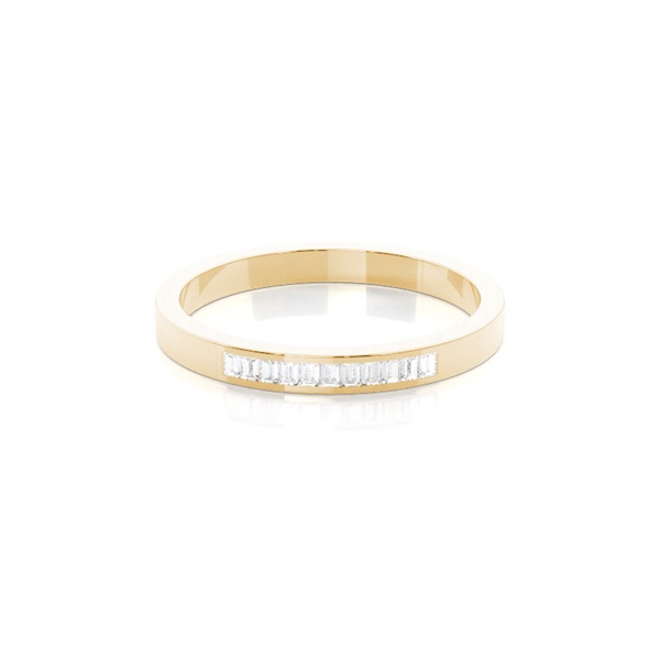 Channel Setting Half Eternity Diamond Ring