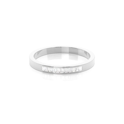 Channel Setting Half Eternity Diamond Ring