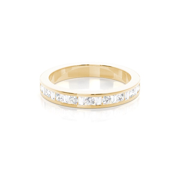 Channel Setting Half Eternity Diamond Ring