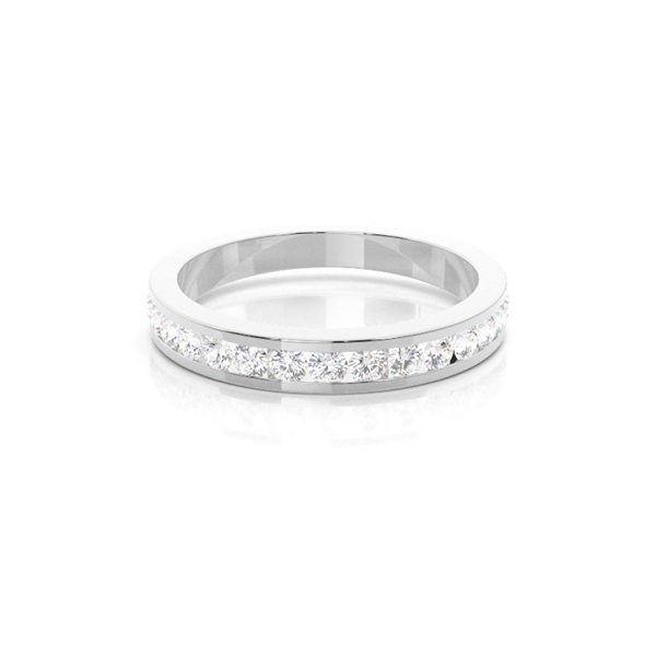 Channel Setting Half Eternity Diamond Ring