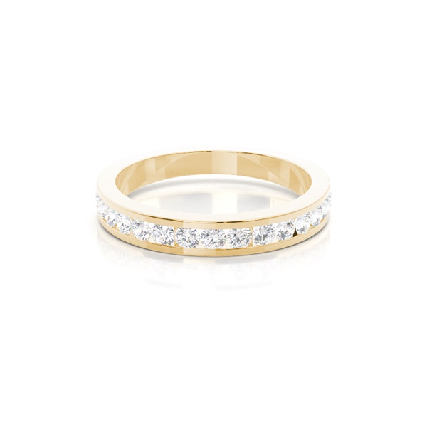 Channel Setting Half Eternity Diamond Ring