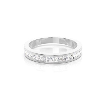 Channel Setting Half Eternity Diamond Ring