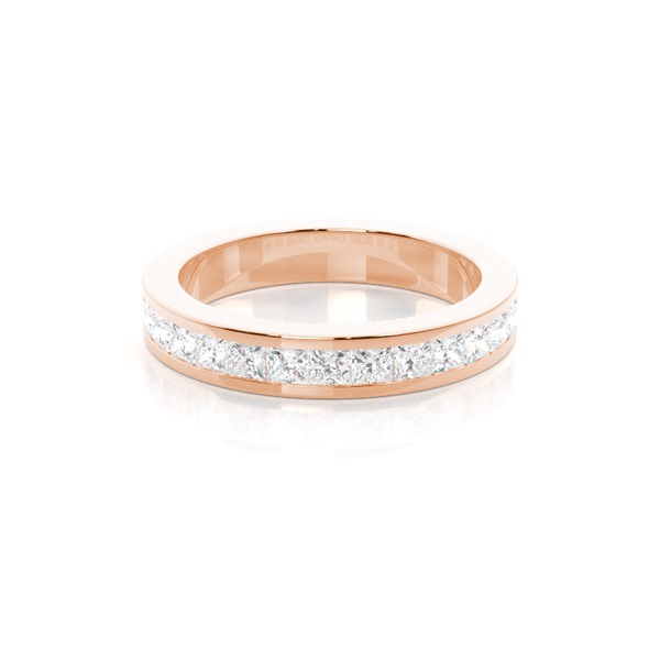 Channel Setting Half Eternity Diamond Ring