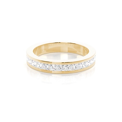 Yellow Gold Half Eternity Diamond Rings