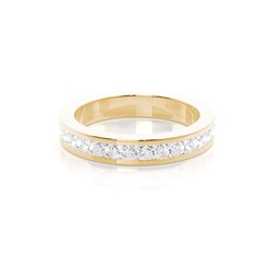 Channel Setting Half Eternity Diamond Ring