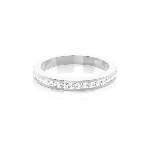 Channel Setting Half Eternity Diamond Ring