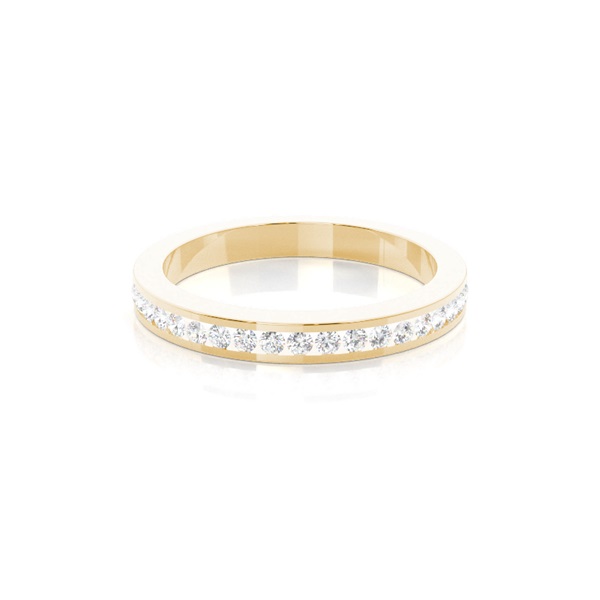 Channel Setting Half Eternity Diamond Ring