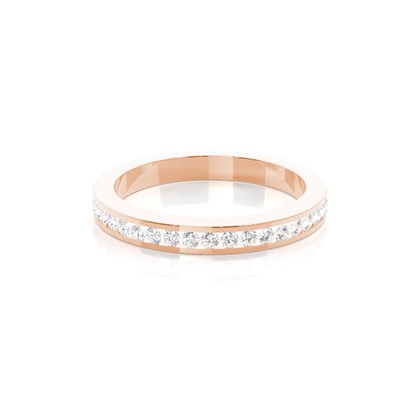 Rose Gold Half Eternity Diamond Rings