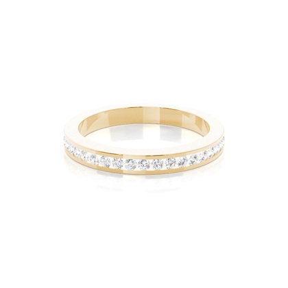 Yellow Gold Eternity Diamond Rings