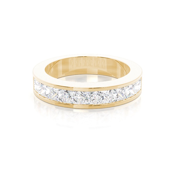 Channel Setting Half Eternity Diamond Ring