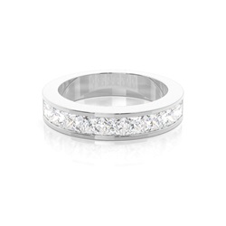 Channel Setting Half Eternity Diamond Ring
