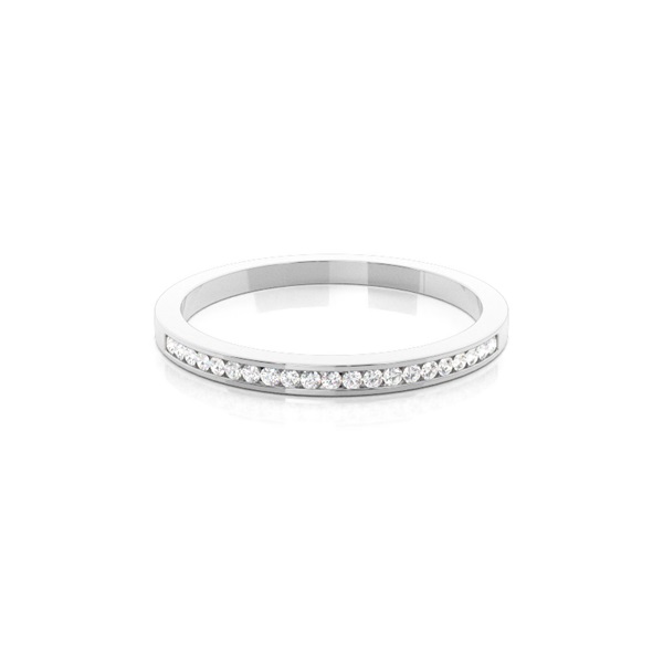 Channel Setting Half Eternity Diamond Ring