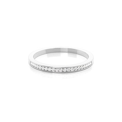 Channel Setting Half Eternity Diamond Ring