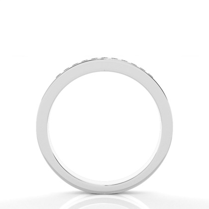 Channel Setting Half Eternity Black Diamond Ring