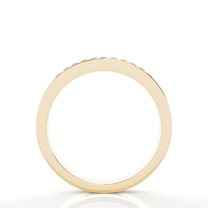 Channel Setting Half Eternity Black Diamond Ring