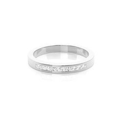 Channel Setting Half Eternity Diamond Ring