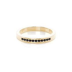 Halb Eternity Schwarzer Diamant Ring in einer Kanalfassung
