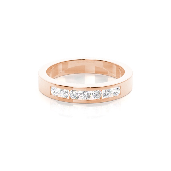Channel Setting Half Eternity Diamond Ring