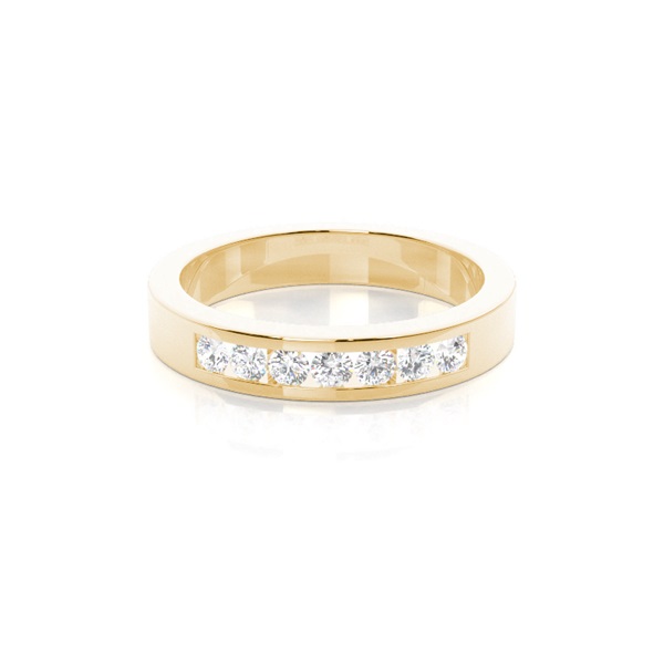 Channel Setting Half Eternity Diamond Ring