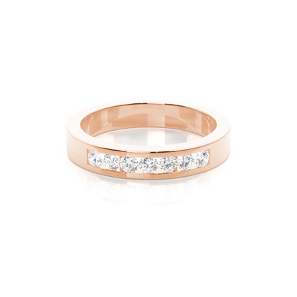 Rose Gold Half Eternity Diamond Rings