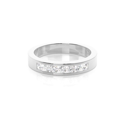 Silver Eternity Diamond Rings