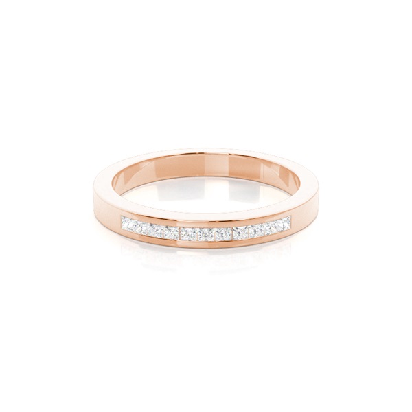 Channel Setting Half Eternity Diamond Ring
