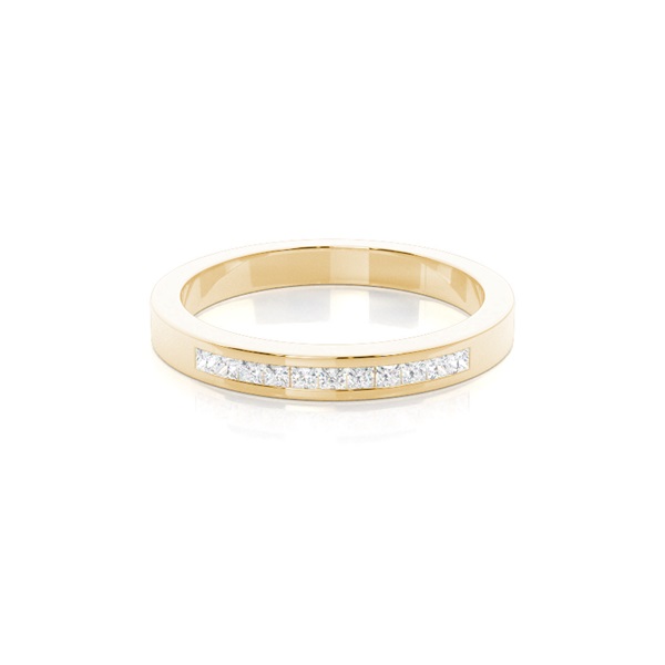 Channel Setting Half Eternity Diamond Ring