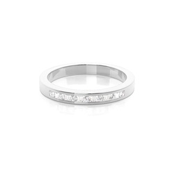 Kanal Innfatning Halv Diamant Evighetsring