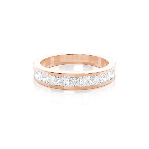 Channel Setting Half Eternity Diamond Ring