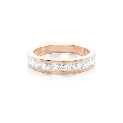 Rose Gold Half Eternity Diamond Rings