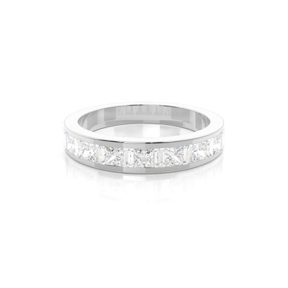 Channel Setting Half Eternity Diamond Ring