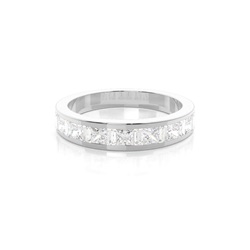 Channel Setting Half Eternity Diamond Ring