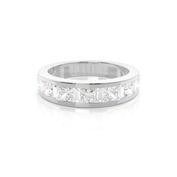 Channel Setting Half Eternity Diamond Ring