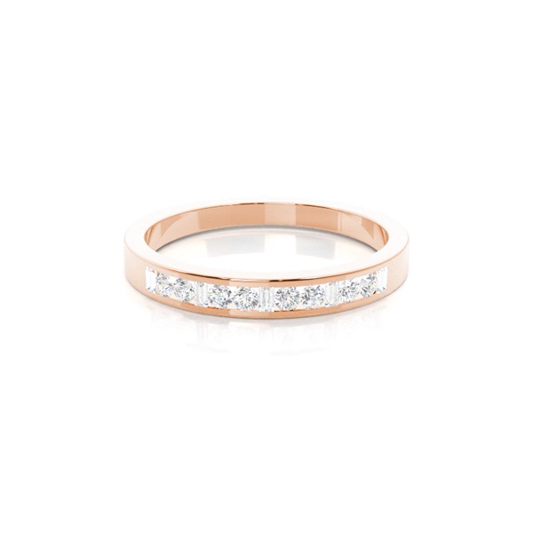 Channel Setting Half Eternity Diamond Ring
