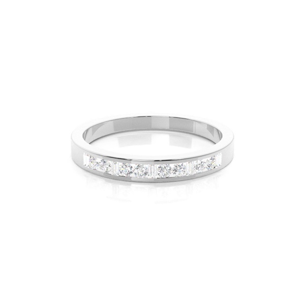 Channel Setting Half Eternity Diamond Ring