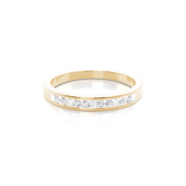 Channel Setting Half Eternity Diamond Ring